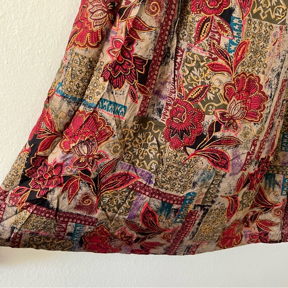 Sag Harbor brown and red midi skirt - Picture 2 of 6